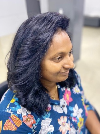 Layer cut and blow-dry finished at Phoenix Salon